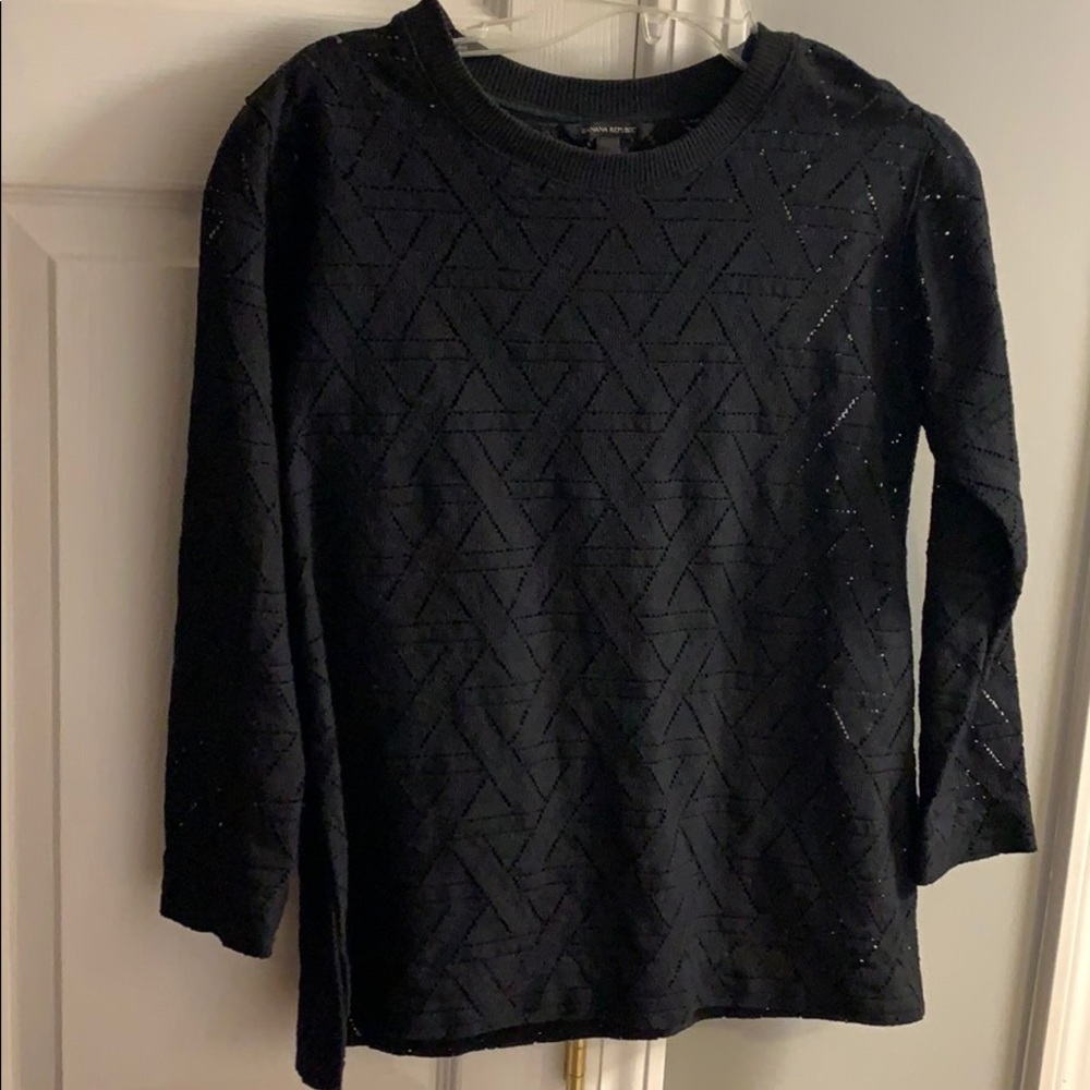 Banana Republic Black Geometric Top size XS